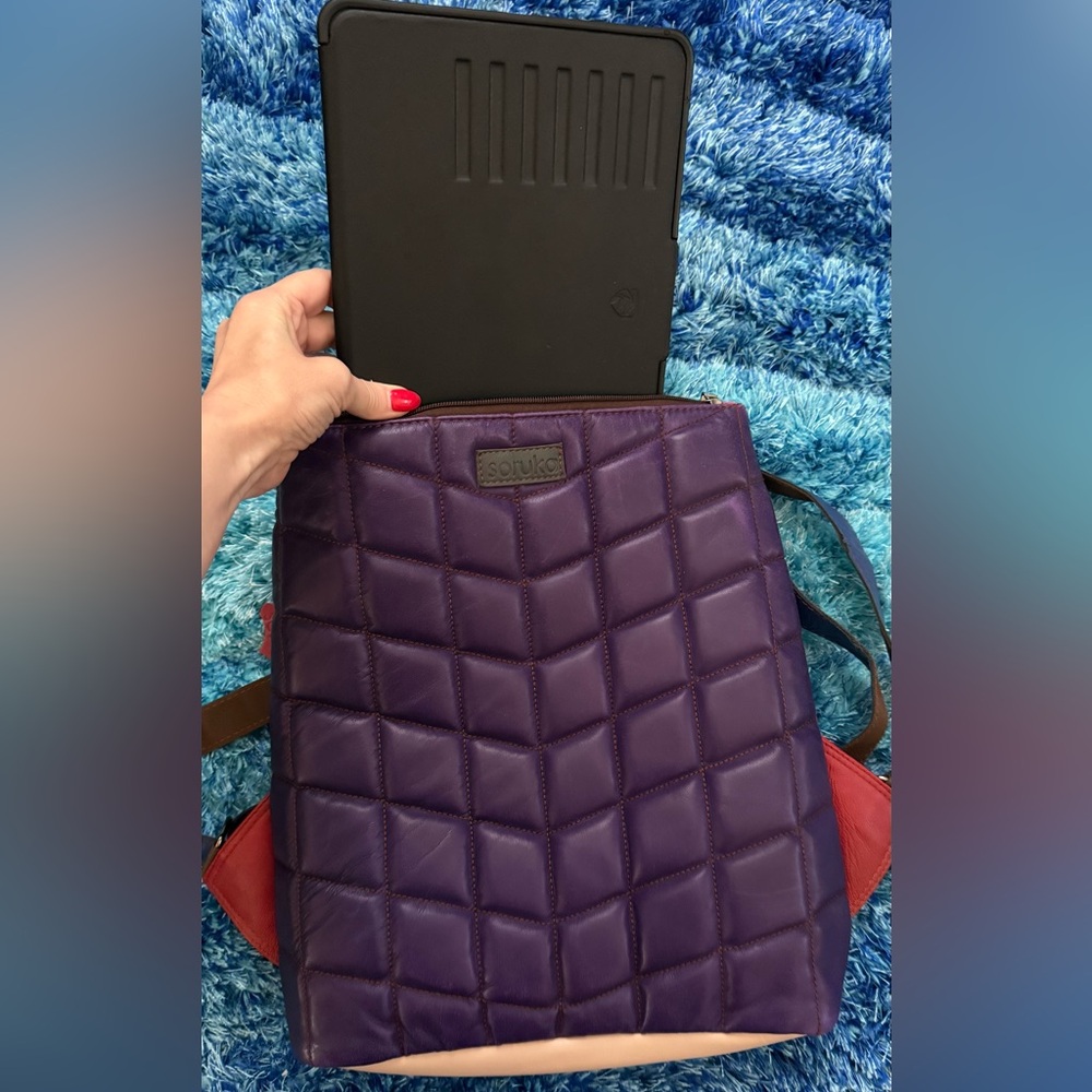 Soruka Patchwork Leather Backpack | Multicolor | … - image 5